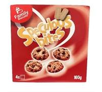 Family Biscuits Mini Cookies Speculoos Bites, Biscotti Croccanti al Gusto Speculoos, 160g