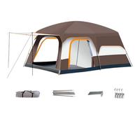 Family Camping Tent 4-12 Person Waterproof Windproof Double Layer