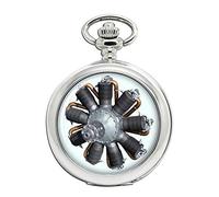 Family Crests Le Rhone Rotante Aereo Motore Orologio da Tasca Cacciatore