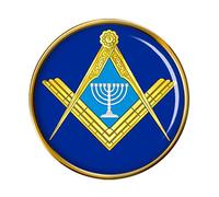 Family-Crests Massonico Artigianato Quadrato Bussola Menorah Spilla