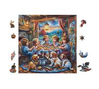 Family Dinner Cottage Puzzle 100 Pezzi Per Regalo Cartone Di Alta Qualità Per Adulti E Bambini Con Confezione Regalo Per Tutte Le Occasioni Qualità Premium 28x28cm