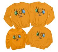 Family Eggs with Bunny Ears Happy Easter Felpa Maglione Holiday Matching #ED