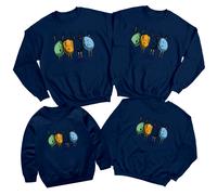 Family Eggs with Bunny Ears Happy Easter Felpa Maglione Holiday Matching #ED