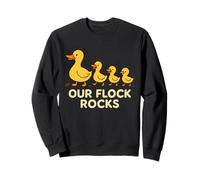 Family Funny Matching Group Our Flock Rocks Cute Yellow Duck Felpa