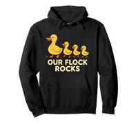 Family Funny Matching Group Our Flock Rocks Cute Yellow Duck Felpa con Cappuccio