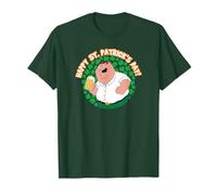 Family Guy Happy St. Patrick's Day Peter Shamrocks Cartoon Maglietta