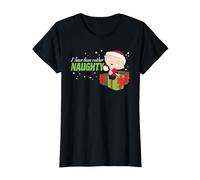 Family Guy Santa Stewie Funny Cartoon Maglietta, Donna, Nero, M