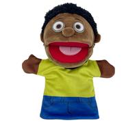 Family Hand Puppets for Kids, Black Plush Hand Puppet Set，Boy