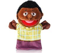 Family Hand Puppets for Kids, Black Plush Hand Puppet Set，Dad