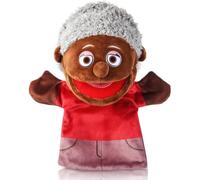 Family Hand Puppets for Kids, Black Plush Hand Puppet Set，Grandma