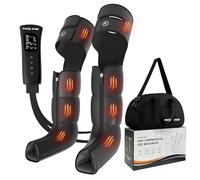 FAMILY HEALTH Massaggiatore per gambe con compressione termica e aria, 6 modalità e 3 livelli di intensità per circolazione e sollievo dal dolore, stivali a compressione approvati FSA HSA, regali per