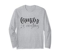 Family Is Everything Love Dad Mom Citazione Maglia a Manica