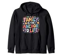Family Is The Anchor To Life Love Support Bond - Felpa con Cappuccio