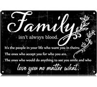 Family Isn't Always Blood Family Vintage Tin Signs Sense Of Art Decorazioni per esterni Segni per Caffè Bar Wall Art Metallo 30X20 CM