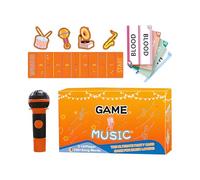 Family Karaoke Game - Interactive Music Activity for Party Entertainment | Fun Singing Challenge with Microphone Cards, Engaging Group Gameplay for Birthday Classroom Christmas Picnic Home Gatherings