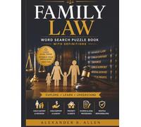 Family Law Word Search Puzzle Book - With Definitions: Large Prints | Get Entertained While Learning | 100+ pages | Suitable For Teens, Adults & ... Can Be Gifted To Family, Friends & Colleagues