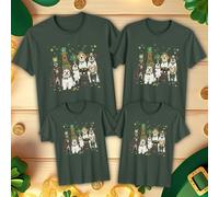 Family Lucky Dogs Funny St. Patrick's Day T-Shirts Irish Green Parade #STPD -c