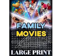 Family Movie Word Search (Large Print): 100 family-friendly puzzles - 2,000 hidden words • solutions provided
