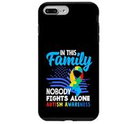 Family Nobody Fights Alone Pezzo del puzzle sulla consapevolezza dell'autismo Custodia per iPhone 7 Plus/8 Plus