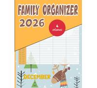 Family Organiser Planner 2026: Month Planning Calendar for Mom 2026 (12-months, January - December 2026) - , Plan Your Life Calendars for 4 Columns