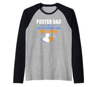 Family Parenting Foster Dad Like A Normal Dad Only Cooler Maglia con Maniche Raglan