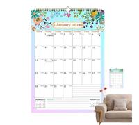 Family Planner Calendar - Wall Hanging Planner Calendar, Durable Wire Binding Design, Stylish Organizational Tool for Home And Offices, Large Layout Providing Easy Planning, Scheduling and Tracking,