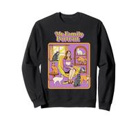 Family Portrait Cat Lady Sarcastic Retro Funny Adult Humor Felpa