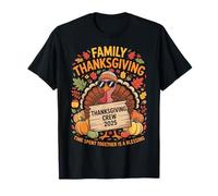 Family Thanksgiving Crew 2025 Funny Turkey Matching Group Maglietta