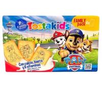 Family Tostakids Biscotti Tostati per Bambini con Calcio e Vitamine, Tema Paw Patrol, Confezione da 3 (12 Pacchi da 200 g)