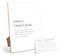 Family Traditions Giochi per baby shower, decorazioni per baby shower, cartelli per baby shower, decorazioni per rivelare il genere, bingo per baby shower, 1 cartello da gioco in legno con supporto e
