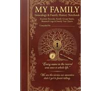 Family Tree & History Organizer: Genealogy Research Notebook for Ancestor Records, Family Group Sheets, Census Logs & Source Citations