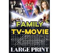 Family TV Movie Word Search (Large Print): 50 family-friendly puzzles - 1,000 hidden words • answers provided