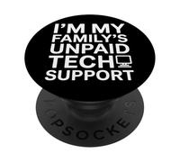 Familys Supporto tecnico non pagato, Funny Tech Computer Nerd Geek PopSockets PopGrip Adesivo