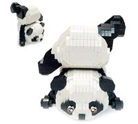 Famiredo Set di mini blocchi da costruzione a forma di panda, micro mattoni da costruzione per adulti, set di blocchi di animali in miniatura, regali per gli amici (1325 pezzi)