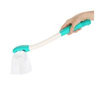 FAMKIT - Tergicristallo con manico lungo e comodo supporto per la carta igienica, con impugnatura autoadesiva progettata per anziani, gravidanza, disabili, aiuta a gestire il problema vivente.