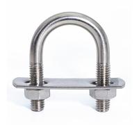 FamlTol U Bolt M8, 2 pezzi staffa a U M8 x 22 mm - Cavallotto in acciaio inox 304 con dadi e rondelle, adatto al fissaggio di tubi