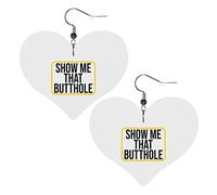 Fammi vedere che gli orecchini in pelle Butthole per le donne ciondolano l'orecchino con il pendente del cuore con i regali del gancio per la ragazza adulta