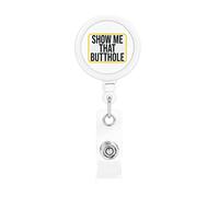Fammi vedere quel Butthole Porta badge retrattile Reel Clip Id Card Holder for Nurse Student Office Worker