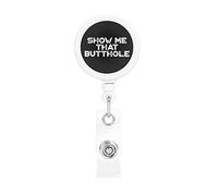 Fammi vedere quel Butthole Porta badge retrattile Reel Clip Id Card Holder for Nurse Student Office Worker