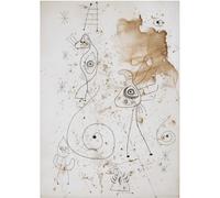 Famosa Joan Miró Wall Art 《Donne Che sognano la Fuga》 Poster Graffiti Tela Pittura Stampe Colorate per La Decorazione della Parete Domestica Immagine 15x20cmx1 Senza Cornice