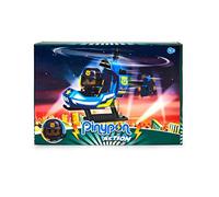 Famosa, Pinypon Action-Mini elicottero di polizia, set da gioco d'azione complementa la commissaria, con un pupazzo di pilota e accessori per bambini dai 4 anni, (700017037), multicolore, taglia unica