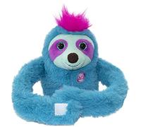 Famosa Softies 700017044 - Slowy Pigro Party Pets, bambola che gira sulle braccia e ripete quello che dici, inoltre include diversi suoni e 10 funzioni diverse, colore blu