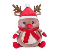 Famosa Softies - Peluche natalizio di Rudolf, 45 cm, pupazzo decorativo renna di Natale con sciarpa e cappello rossi, morbido e morbido, regalo per tutti, anziani e bambini, famoso (760022343)