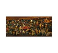 Famose opere d'arte Dipinti su tela Discutere della Divina Commedia con Dante Poster Stampe Immagini di arte della parete per Living Home Decor 80x160cm (32x63in) Senza cornice