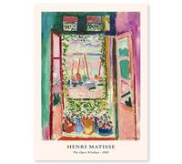Famosi manifesti di Henri Matisse Finestra aperta Arte della parete Pittura su tela astratta Stampe di Henri Matisse per il soggiorno Decorazioni per la casa Immagini 35x50 cm Senza cornice