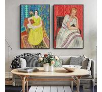 Famoso dipinto a olio astratto di Henri Matisse, stampe e poster su tela per soggiorno, decorazione da parete per la casa, 40x60 cm, 2 pezzi senza cornice