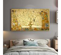 Famoso dipinto d'arte Gustav Klimt Albero della vita Dipinto su tela Poster Stampe di grandi dimensioni Immagine di arte della parete per soggiorno 90x150 cm/35x59 in Stampe d'arte senza cornice