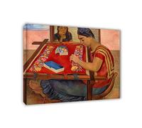 Famoso Dipinto Diego Rivera Poster e stampe Astratti Opere d'arte.Riproduzione Stampa su tela canvas Quadri Moderni(La ricamatrice 1928) 90x115cm(35x45in)Incorniciato