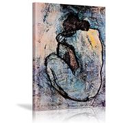 Famoso dipinto Nudo blu di Pablo Picasso Canvas Art Poster Wall Art Pictures for Living Room Panel 42x55cm(17x22in) Cornice interna e pronta da appendere