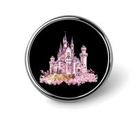 Famoso distintivo rotondo del castello di Bavariany, spilla personalizzata con bottone, spilla da bavero per la decorazione di abbigliamento